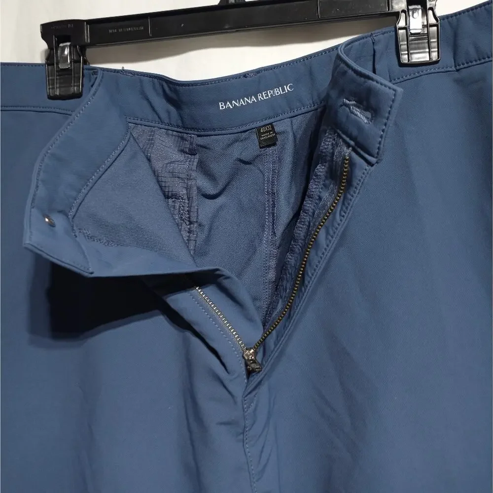 Banana Republic Blue/Gray Active Stretch Men's Pants 40X32 Golf Office